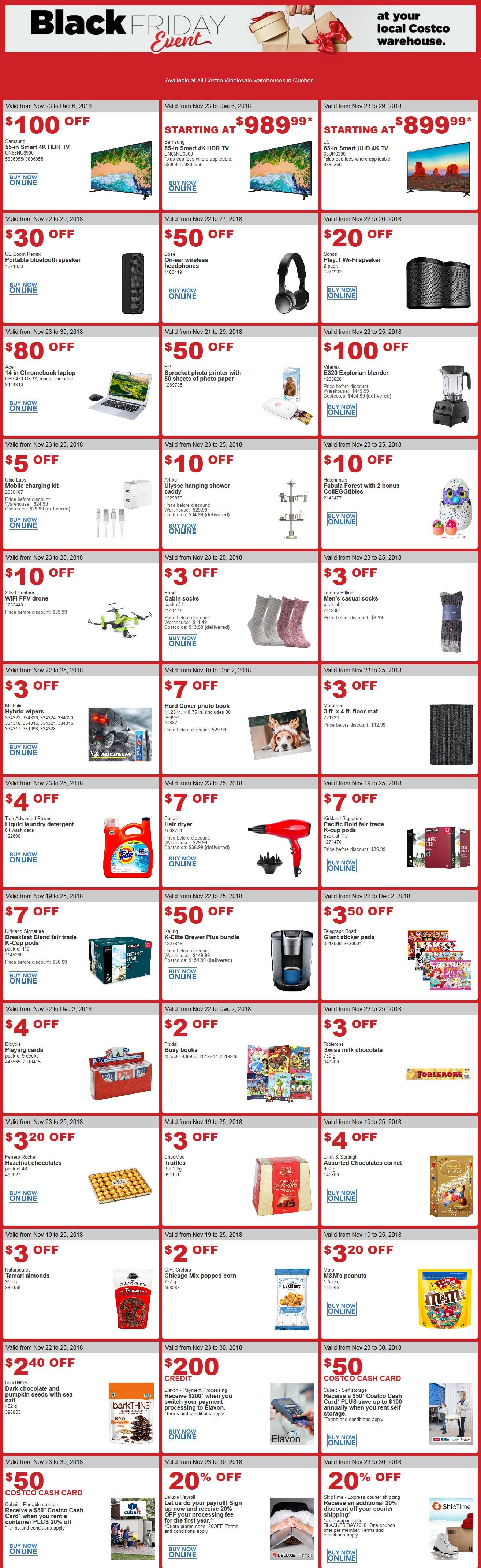 Costco Black Friday 2018 Canada Sale Flyer