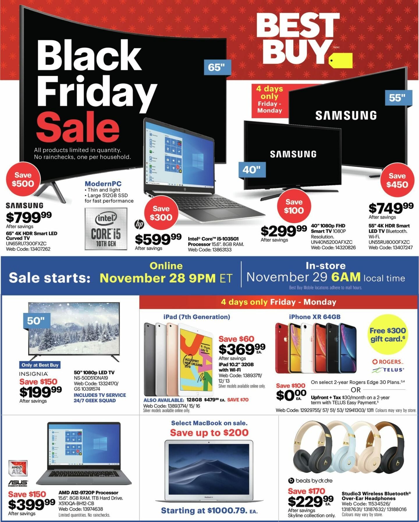 Best Buy Black Friday Flyer Deals 2020 Canada