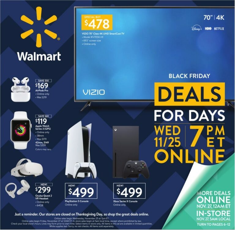 Walmart US Black Friday 2021 Flyer - What Is Shutterfly Black Friday Deals 2021