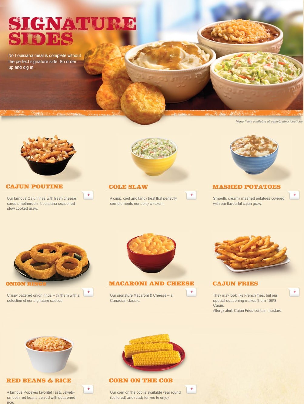 Popeyes Menu and Specials