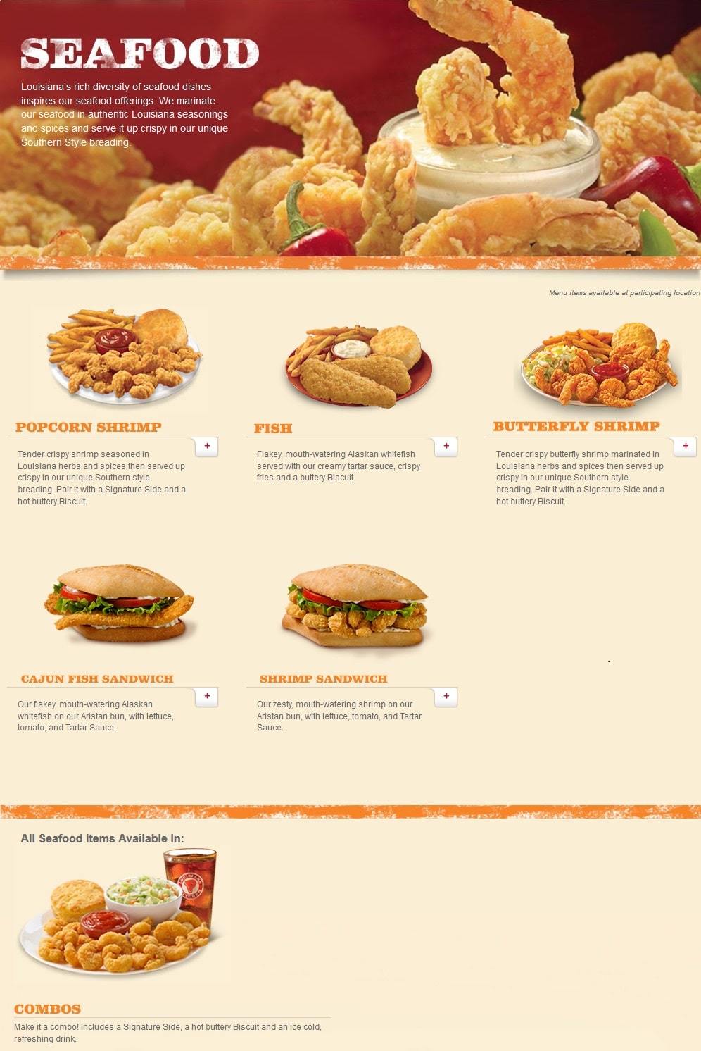 Popeyes Menu and Specials