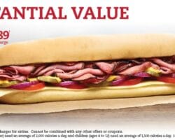 Mr. Sub Menu and Coupons Canada