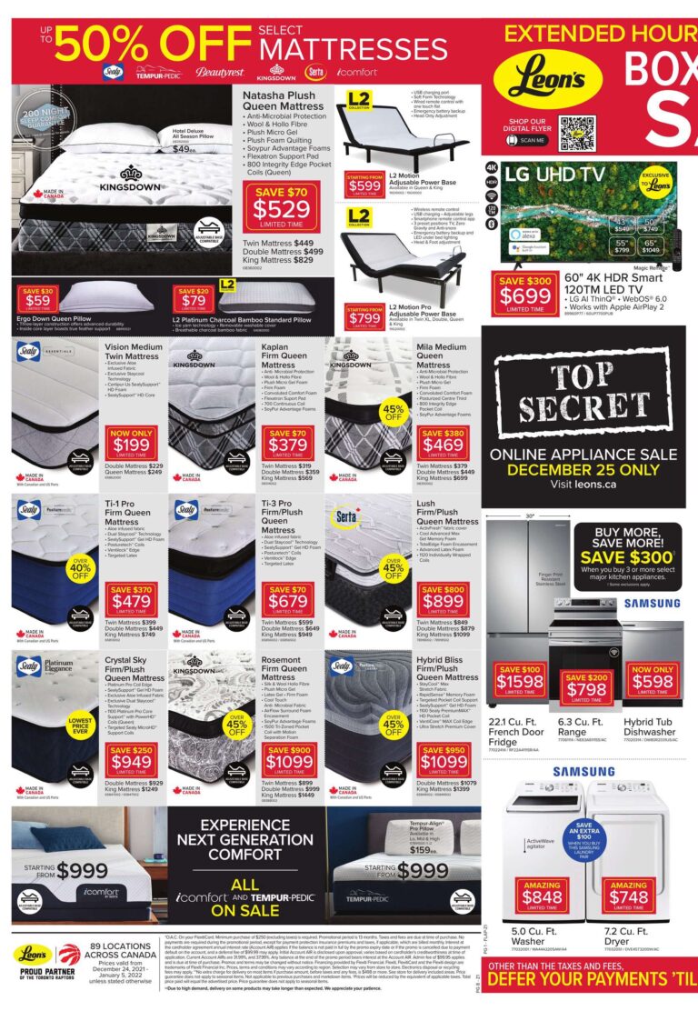 Leon's Flyer Boxing Day Sales 2022