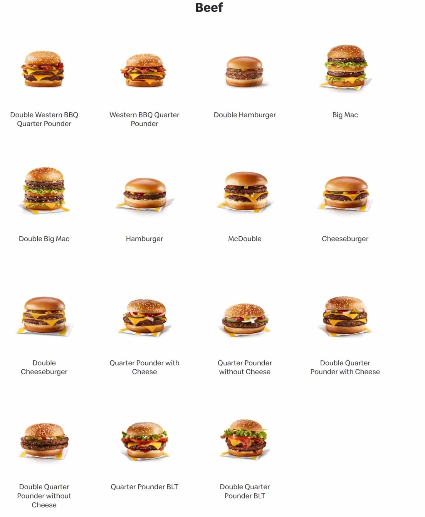 McDonald's Menu Prices Canada