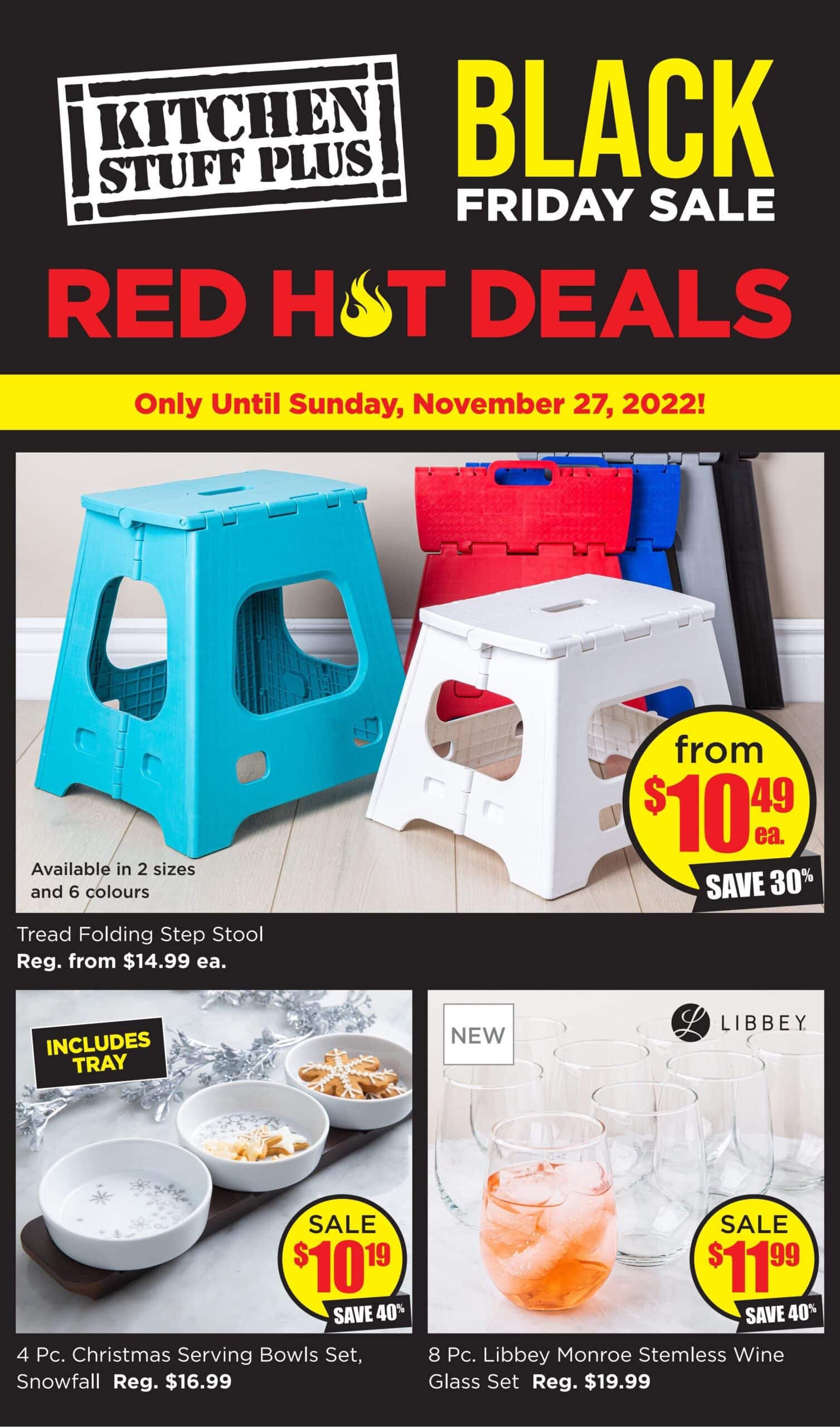 Kitchen Stuff Plus Black Friday 2023 Sale Flyer. Red Hot Deals