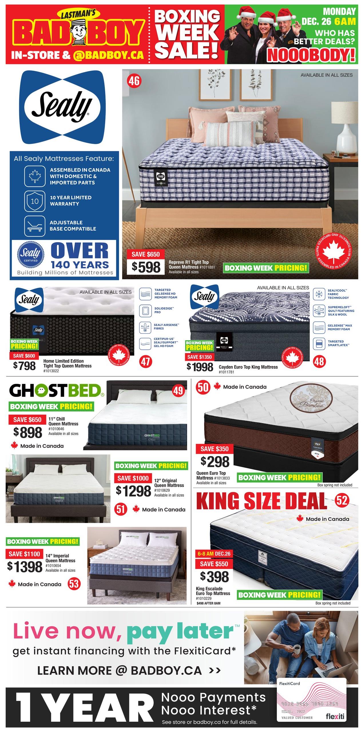 Bad Boy Furniture Boxing Day Sale 2024