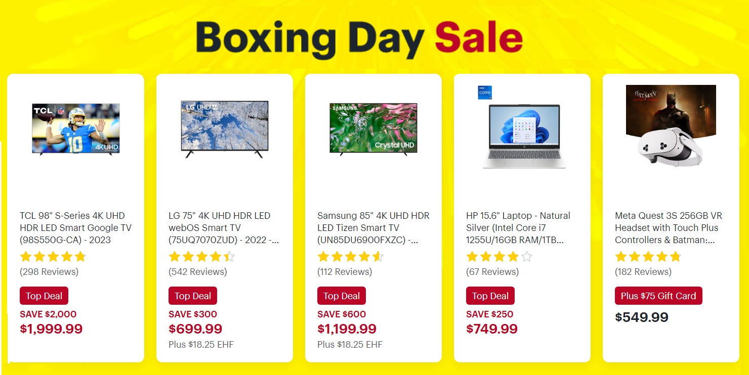 Best Buy boxing day 2024 sale