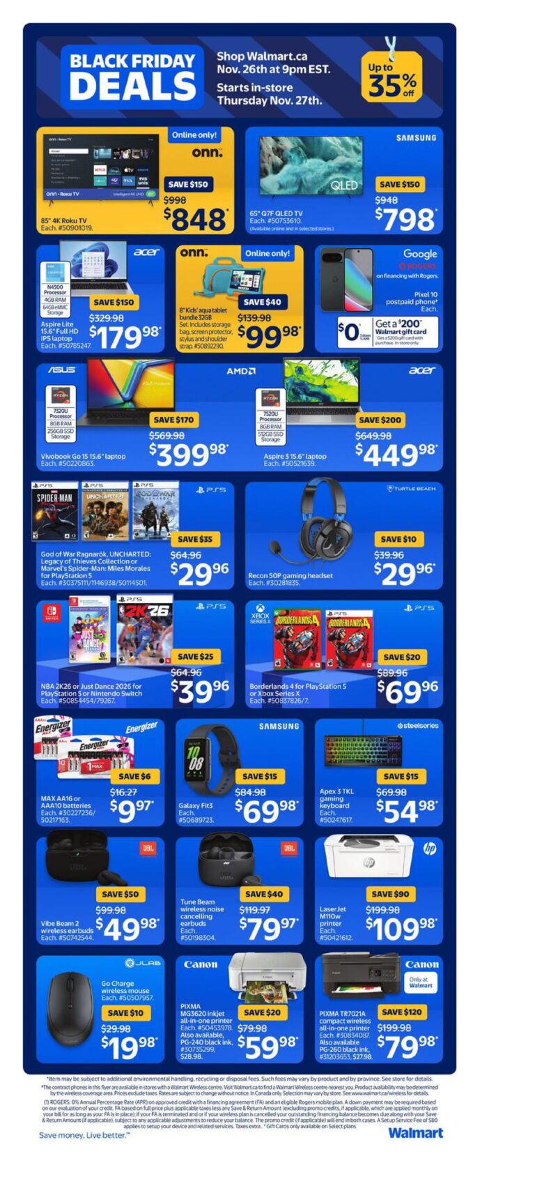 Walmart Black Friday Flyer Deals 2026 Canada