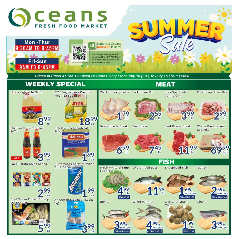 Oceans Sales Flyer Brampton & Mississauga